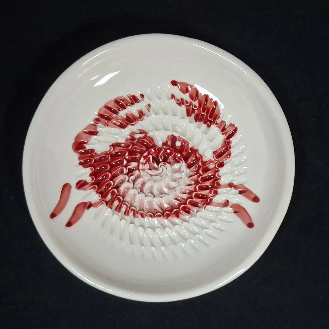 Plato rasca ajos diseño Cangrejo Rojo